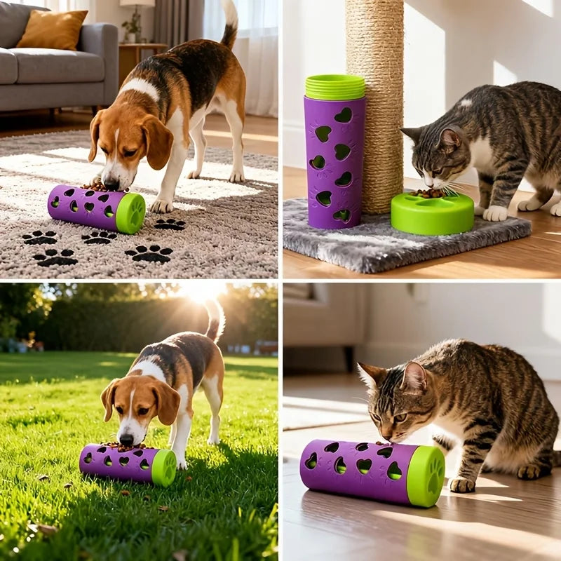 Dispensador de Comida Lenta: Juguete Interactivo y Resistente para Mascotas.