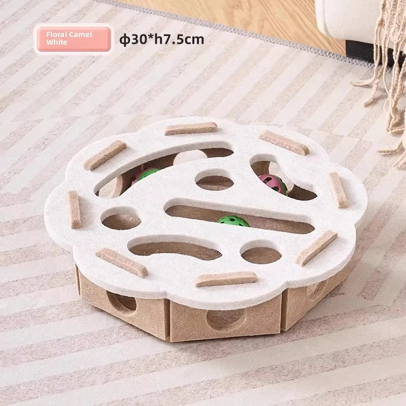 Caja de rompecabezas de fieltro para gatos

Juguete de ejercicio para gatos con pelota.