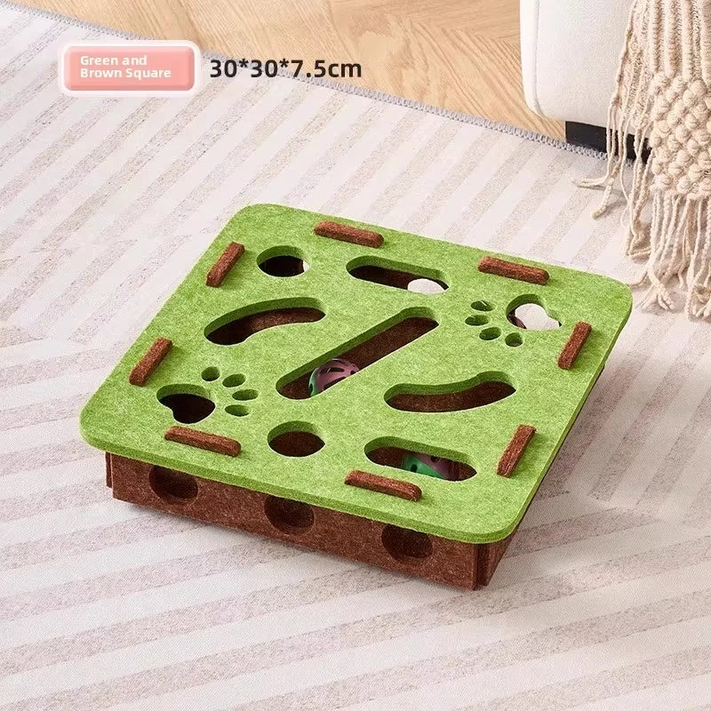 Caja de rompecabezas de fieltro para gatos

Juguete de ejercicio para gatos con pelota.