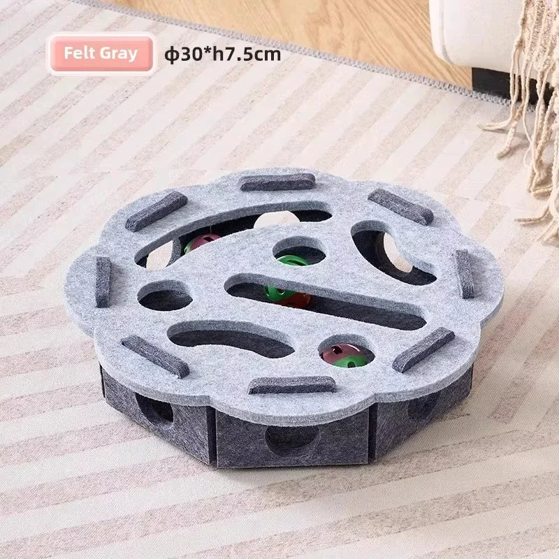 Caja de rompecabezas de fieltro para gatos

Juguete de ejercicio para gatos con pelota.