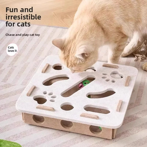 Caja de rompecabezas de fieltro para gatos

Juguete de ejercicio para gatos con pelota.